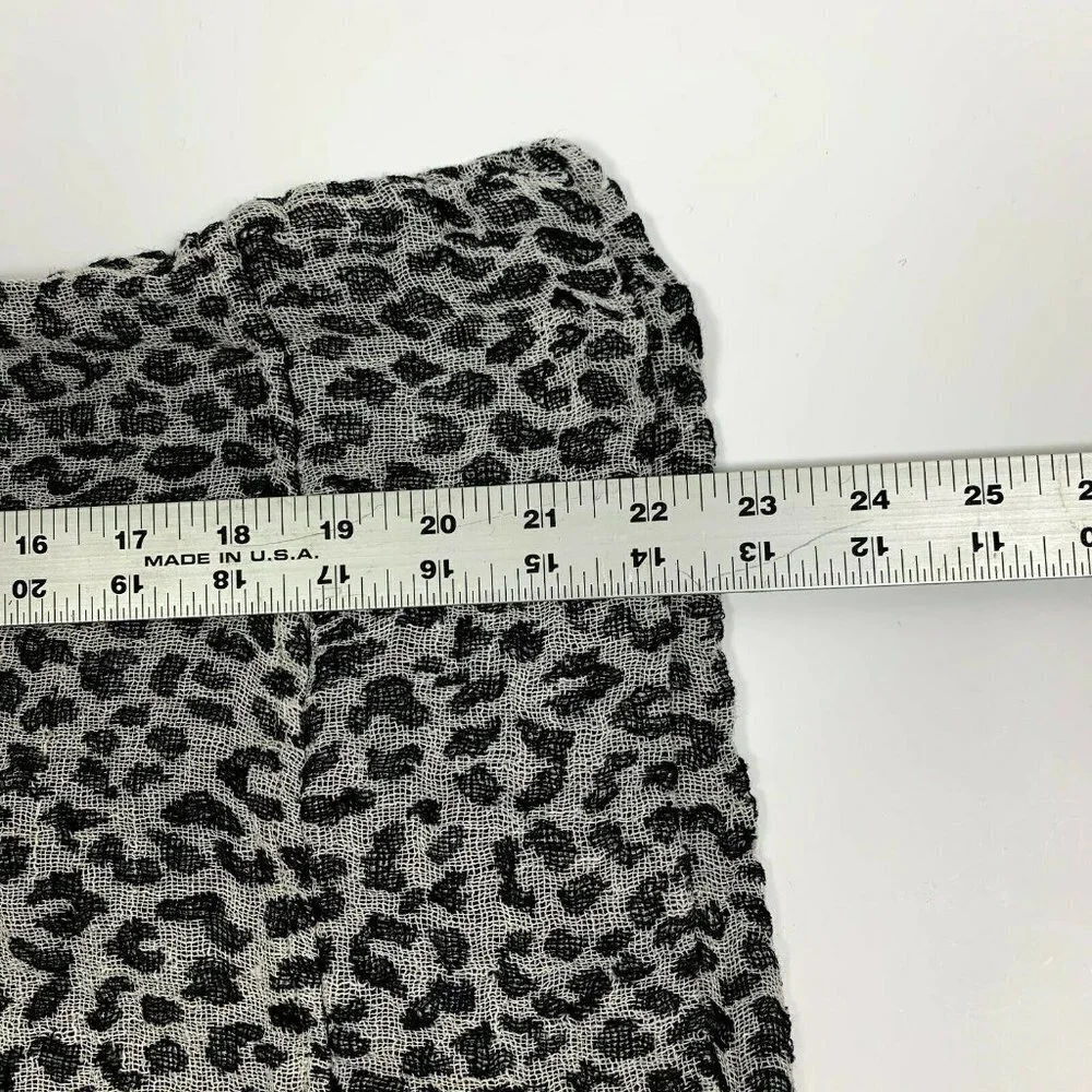 Stella Moda Animal Print Linen Shirt Short Sleeve - Picture 8 of 8